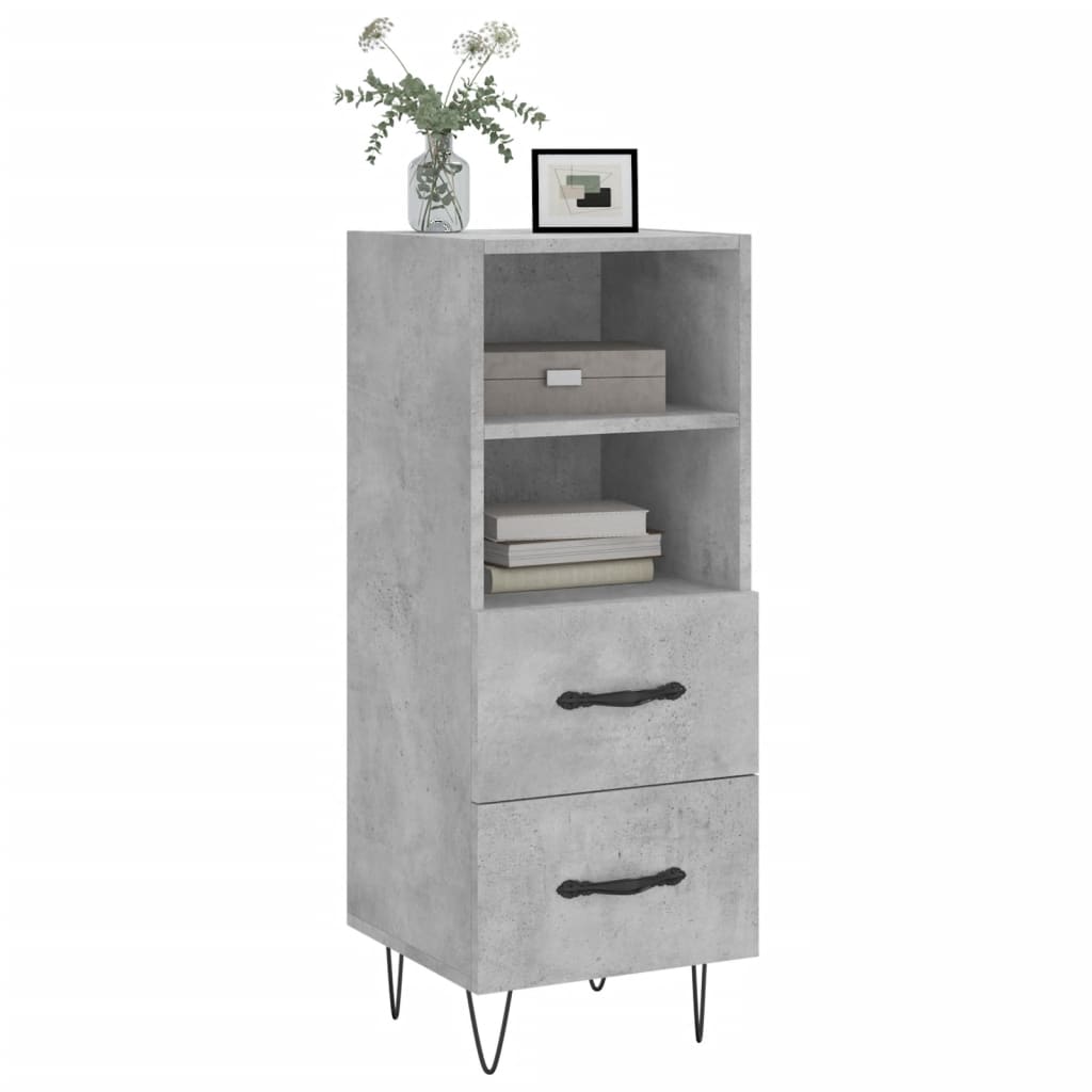 Sideboard Concrete Grey 34.5x34x90 cm Engineered Wood - Bargainia.com - 