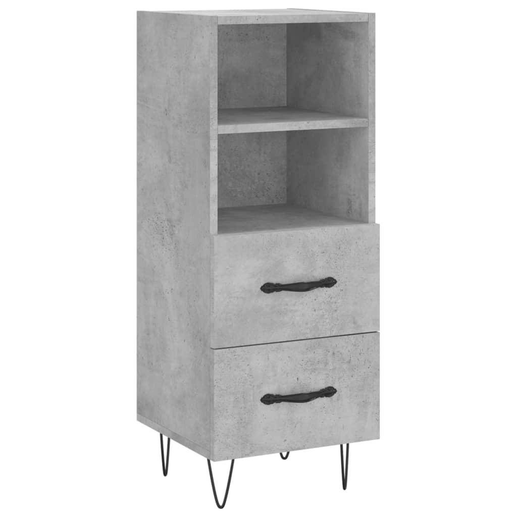 Sideboard Concrete Grey 34.5x34x90 cm Engineered Wood - Bargainia.com - 