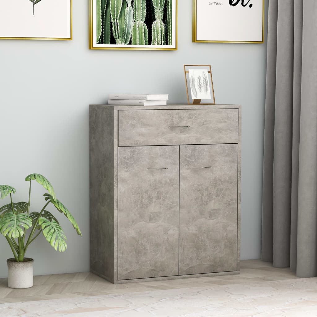 Sideboard Concrete Grey 60x30x75 cm Engineered Wood - Bargainia.com - 