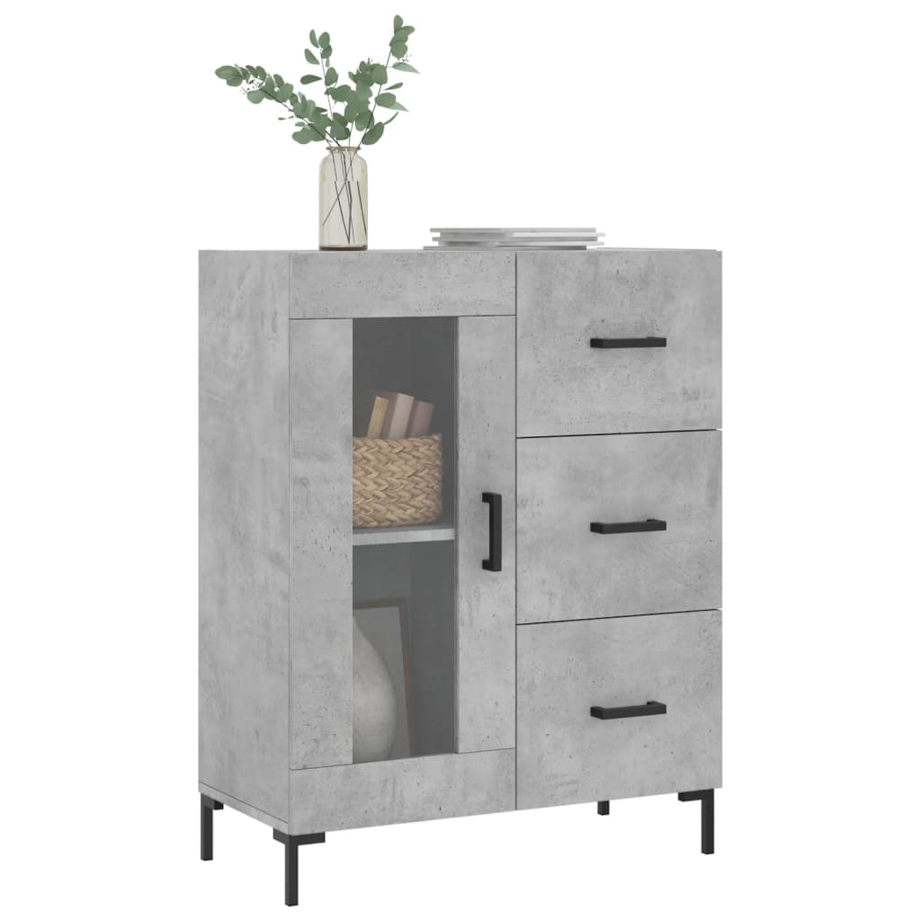 Sideboard Concrete Grey 69.5x34x90 cm Engineered Wood - Bargainia.com - 