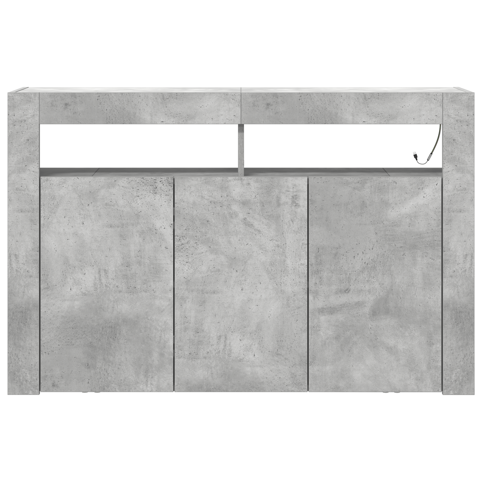Sideboard Concrete Grey Engineered Wood 116 x 30 x 75 cm - Bargainia.com - 8721158860422 - 3333879