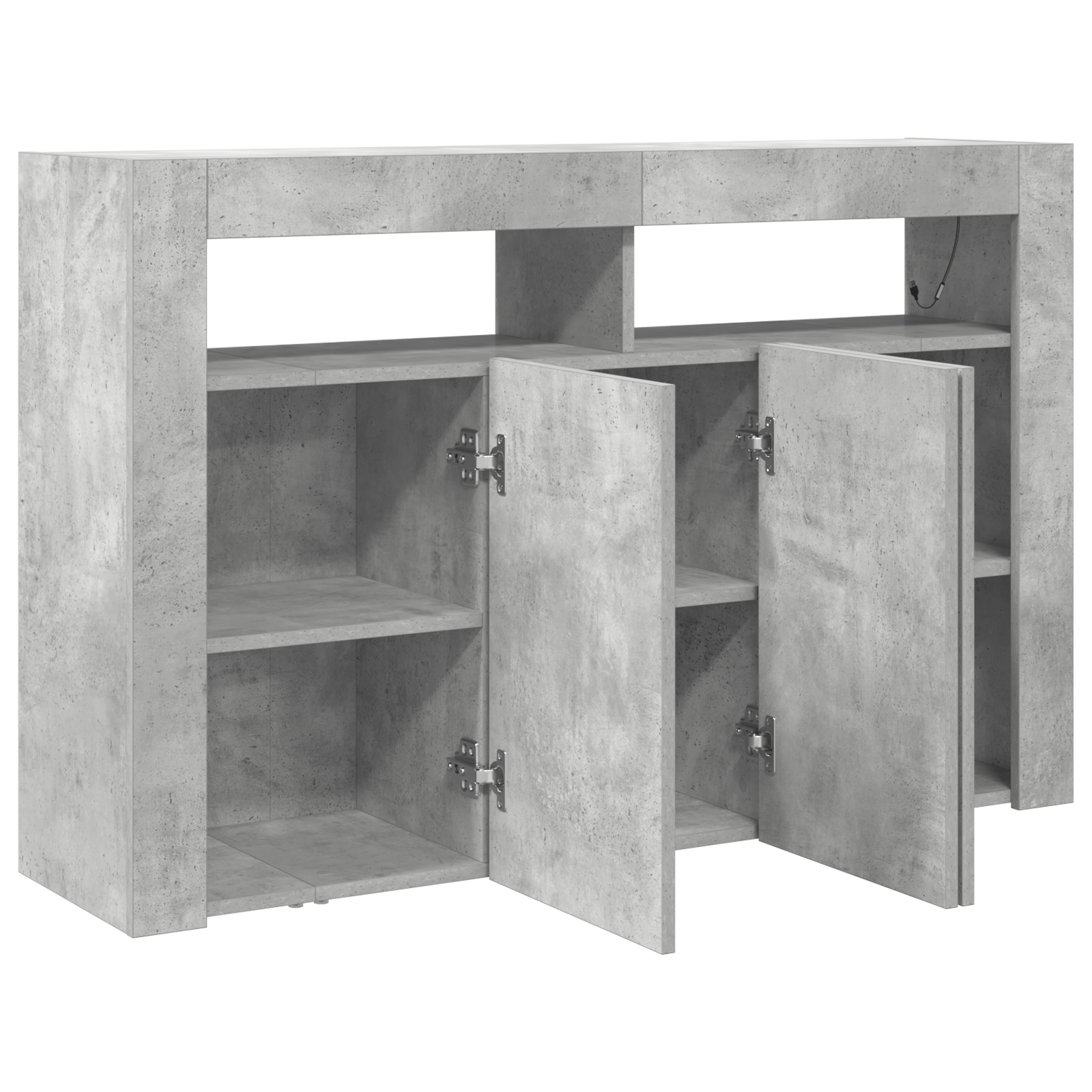 Sideboard Concrete Grey Engineered Wood 116 x 30 x 75 cm - Bargainia.com - 8721158860422 - 3333879