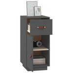 Sideboard Grey 34x40x75 cm Solid Wood Pine - Bargainia.com - 