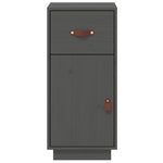 Sideboard Grey 34x40x75 cm Solid Wood Pine - Bargainia.com - 