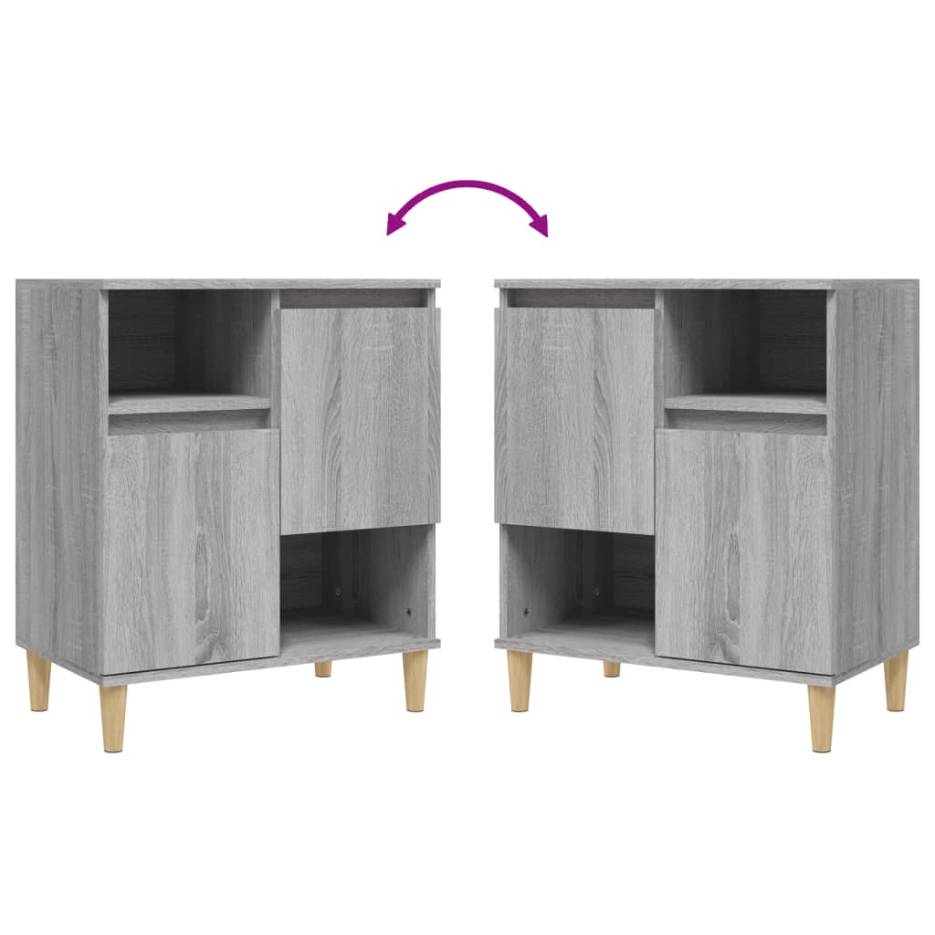Sideboard Grey Sonoma 60x35x70 cm Engineered Wood - Bargainia.com - 