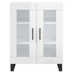 Sideboard High Gloss White 69.5x34x90 cm Engineered Wood - Bargainia.com - 