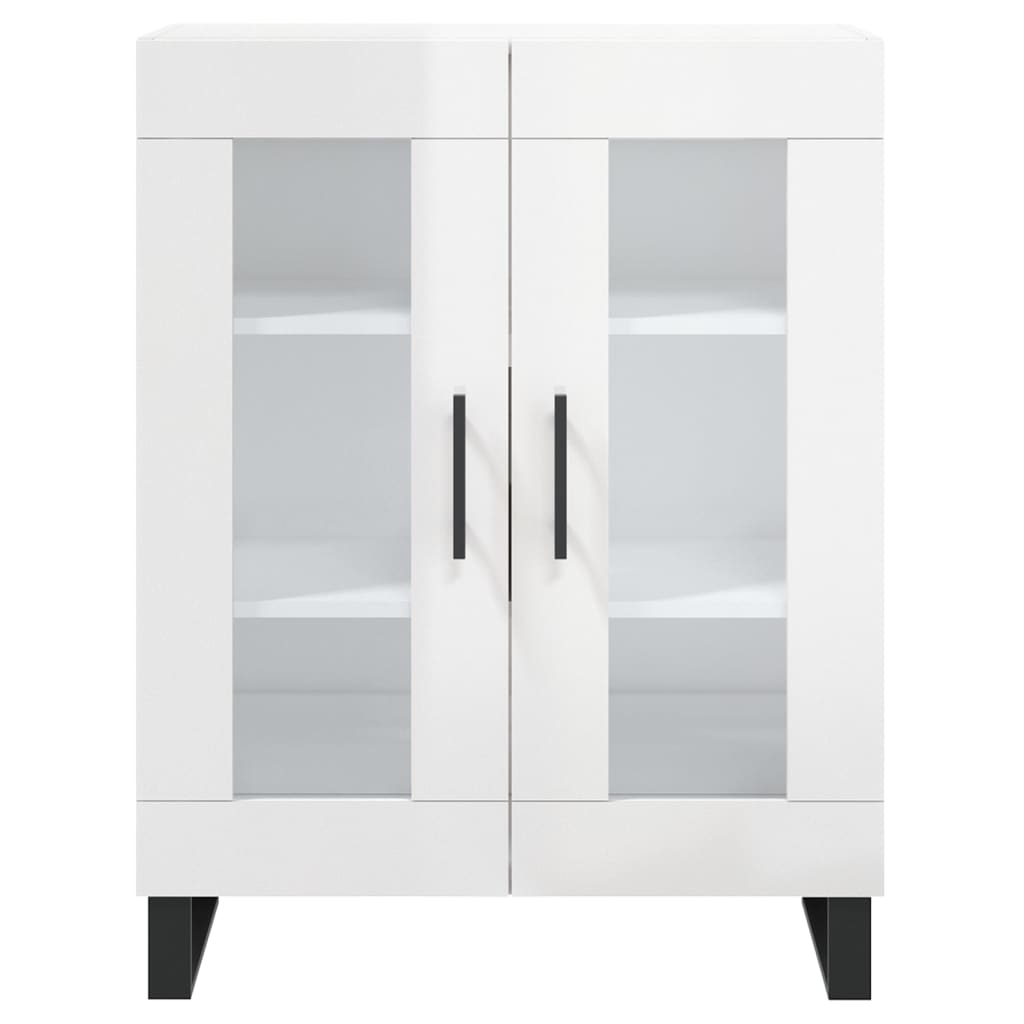 Sideboard High Gloss White 69.5x34x90 cm Engineered Wood - Bargainia.com - 