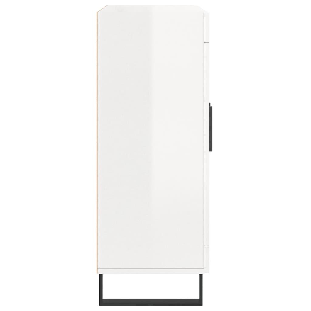 Sideboard High Gloss White 69.5x34x90 cm Engineered Wood - Bargainia.com - 