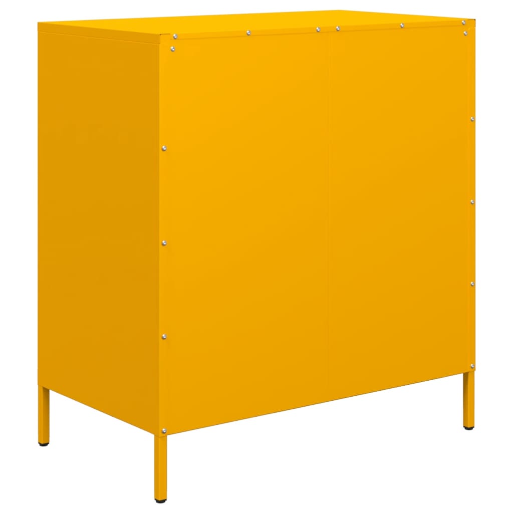 Sideboard Mustard Yellow 68x39x73.5 cm Cold - rolled Steel - Bargainia.com - 8721102930461 - 851289