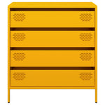Sideboard Mustard Yellow 68x39x73.5 cm Cold - rolled Steel - Bargainia.com - 
