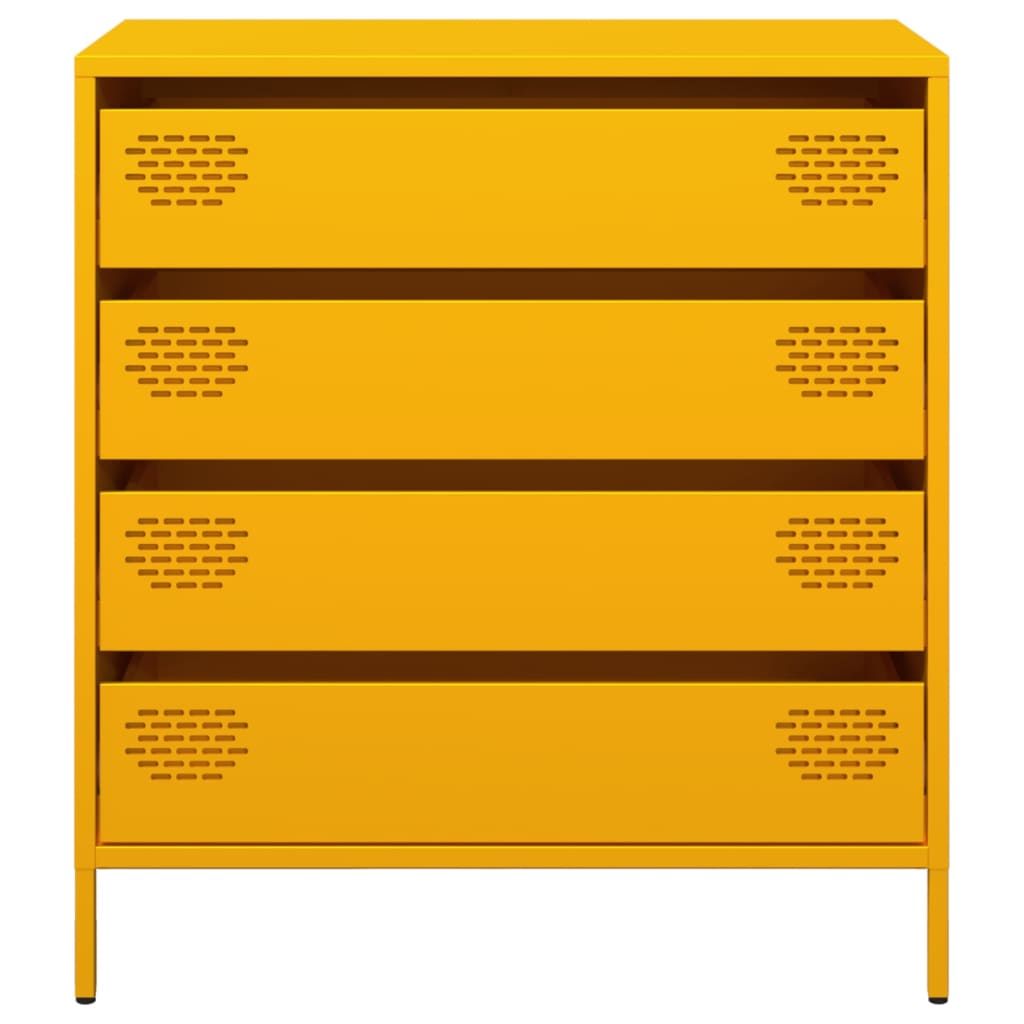 Sideboard Mustard Yellow 68x39x73.5 cm Cold - rolled Steel - Bargainia.com - 8721102930461 - 851289