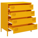 Sideboard Mustard Yellow 68x39x73.5 cm Cold - rolled Steel - Bargainia.com - 