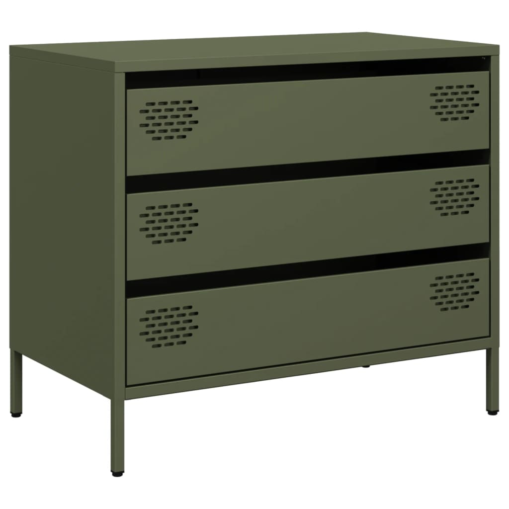 Sideboard Olive Green 68x39x58.5 cm Cold - rolled Steel - Bargainia.com - 
