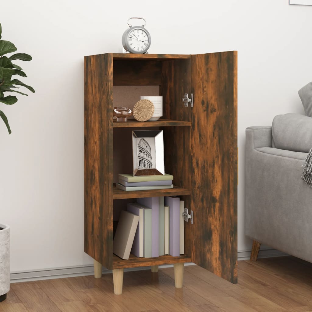 Sideboard Smoked Oak 34.5x34x90 cm Engineered Wood - Bargainia.com - 