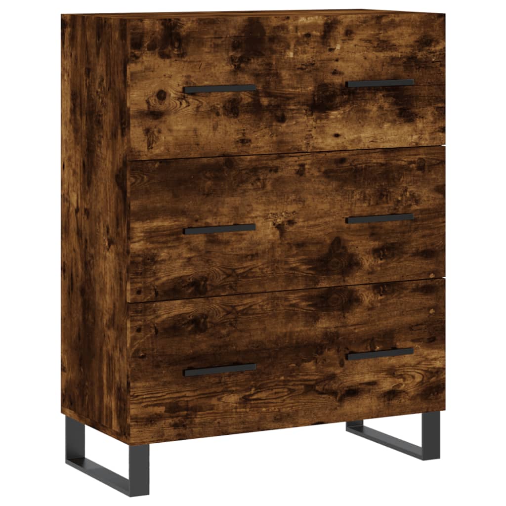 Sideboard Smoked Oak 69.5x34x90 cm Engineered Wood - Bargainia.com - 