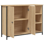 Sideboard Sonoma Oak 100x33x75 cm Engineered Wood - Bargainia.com - 