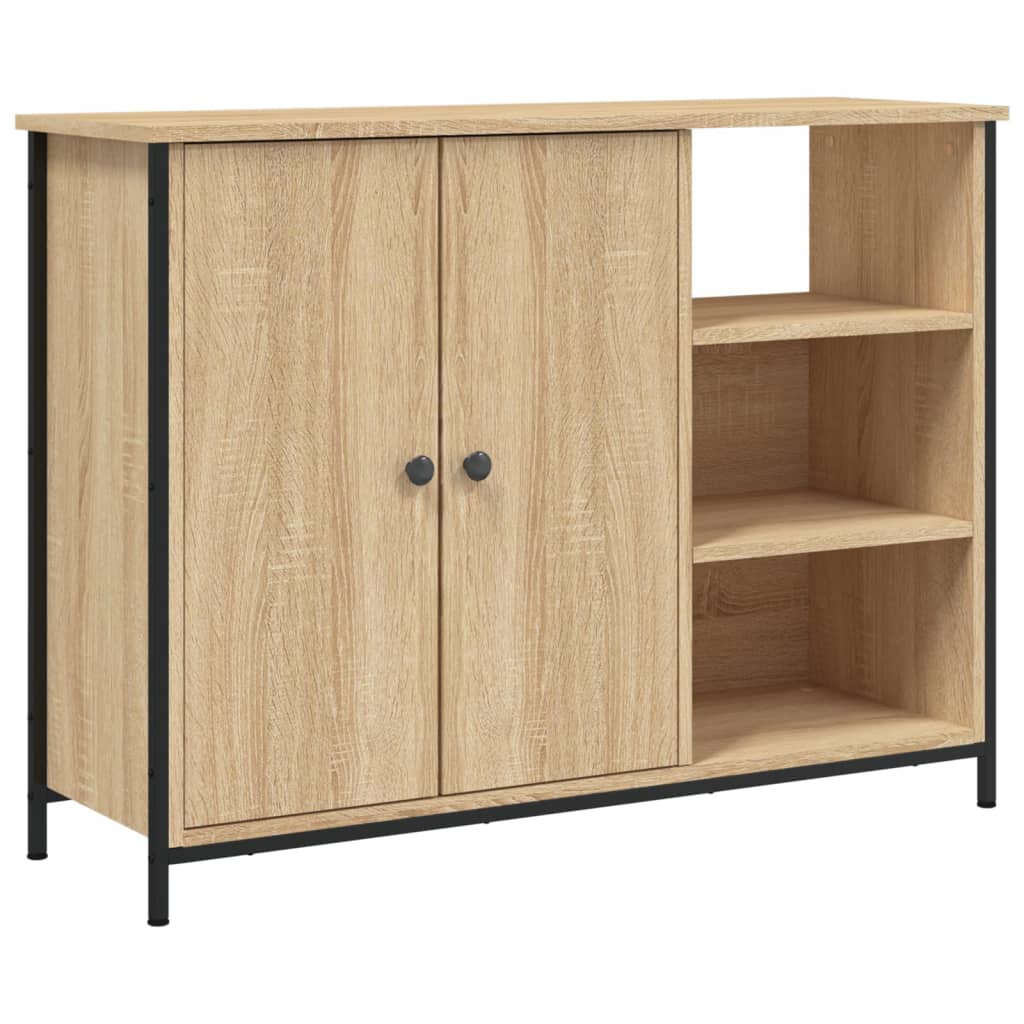 Sideboard Sonoma Oak 100x33x75 cm Engineered Wood - Bargainia.com - 