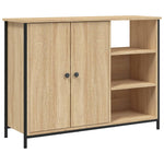 Sideboard Sonoma Oak 100x33x75 cm Engineered Wood - Bargainia.com - 