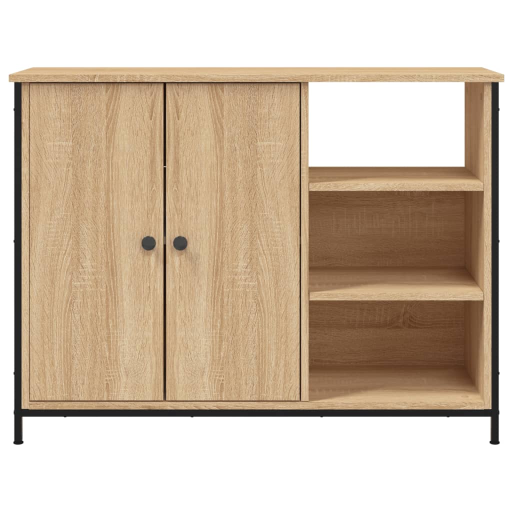 Sideboard Sonoma Oak 100x33x75 cm Engineered Wood - Bargainia.com - 