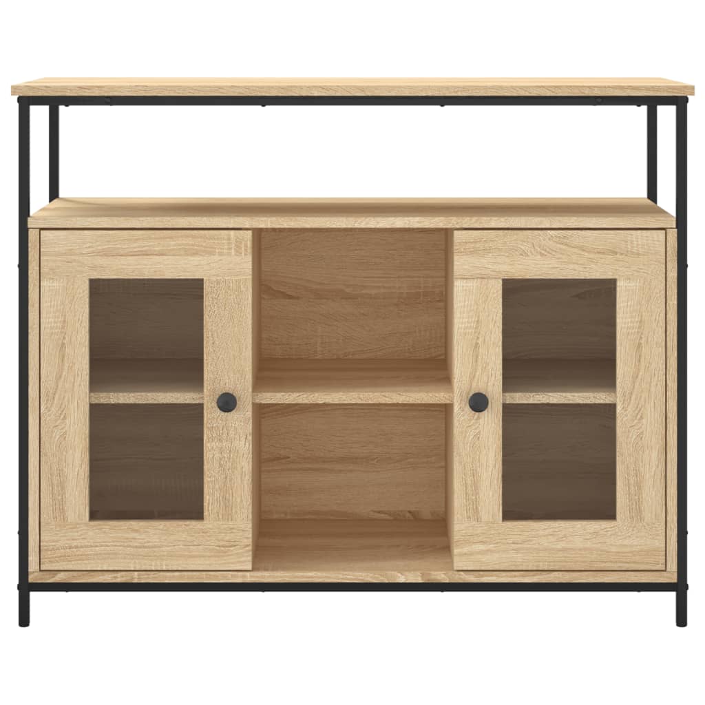 Sideboard Sonoma Oak 100x35x80 cm Engineered Wood - Bargainia.com - 