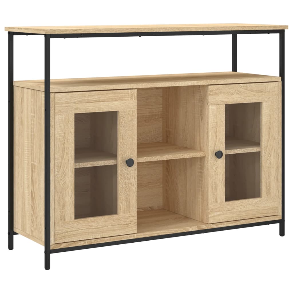 Sideboard Sonoma Oak 100x35x80 cm Engineered Wood - Bargainia.com - 