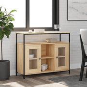 Sideboard Sonoma Oak 100x35x80 cm Engineered Wood - Bargainia.com - 