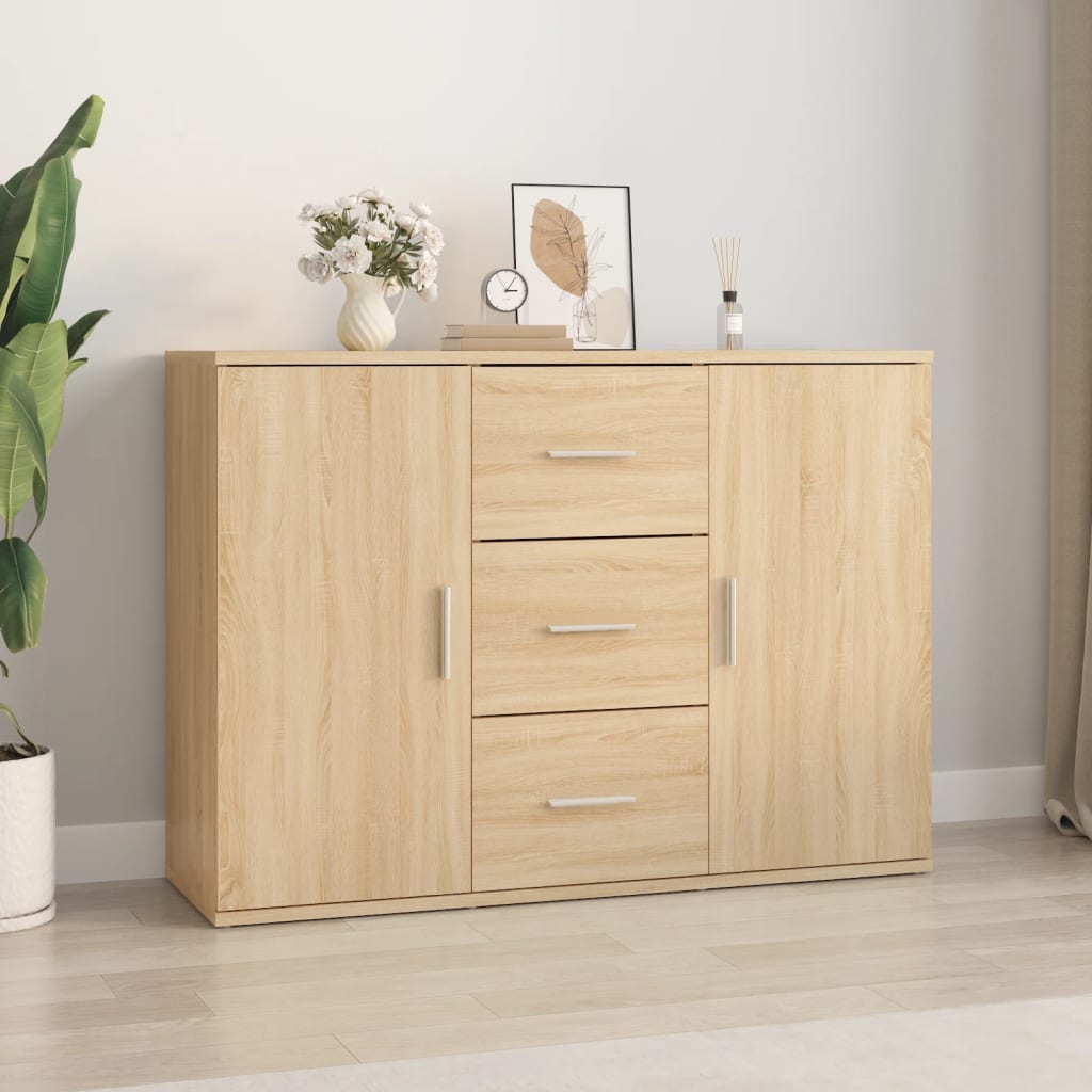 Sideboard Sonoma Oak 91x29.5x65 cm Engineered Wood - Bargainia.com - 8720845679347 - 823345
