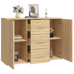 Sideboard Sonoma Oak 91x29.5x65 cm Engineered Wood - Bargainia.com - 