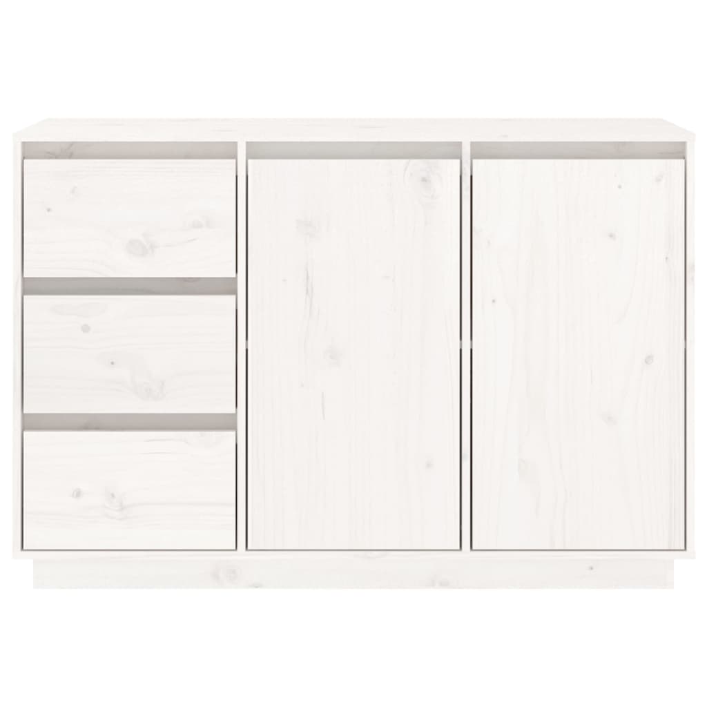 Sideboard White 111x34x75 cm Solid Wood Pine - Bargainia.com - 8720286904435 - 813805