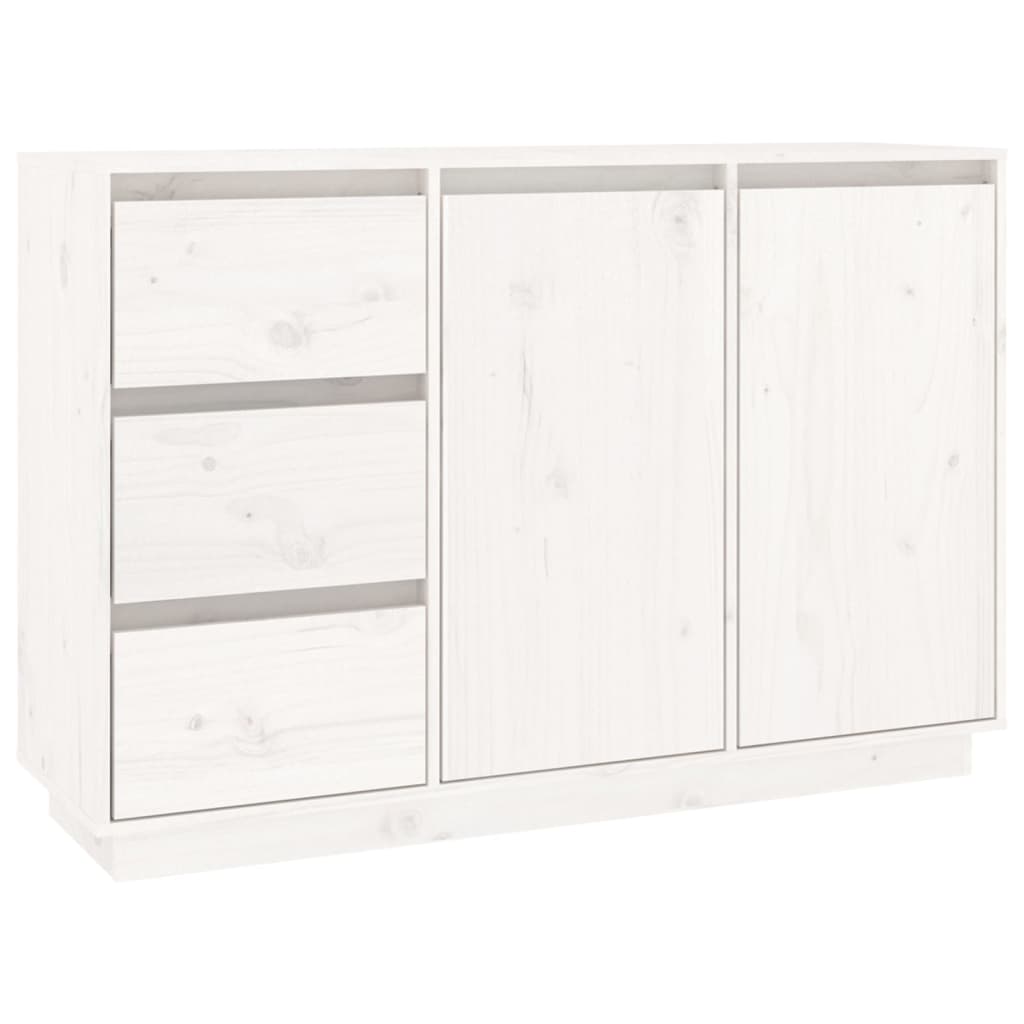 Sideboard White 111x34x75 cm Solid Wood Pine - Bargainia.com - 8720286904435 - 813805