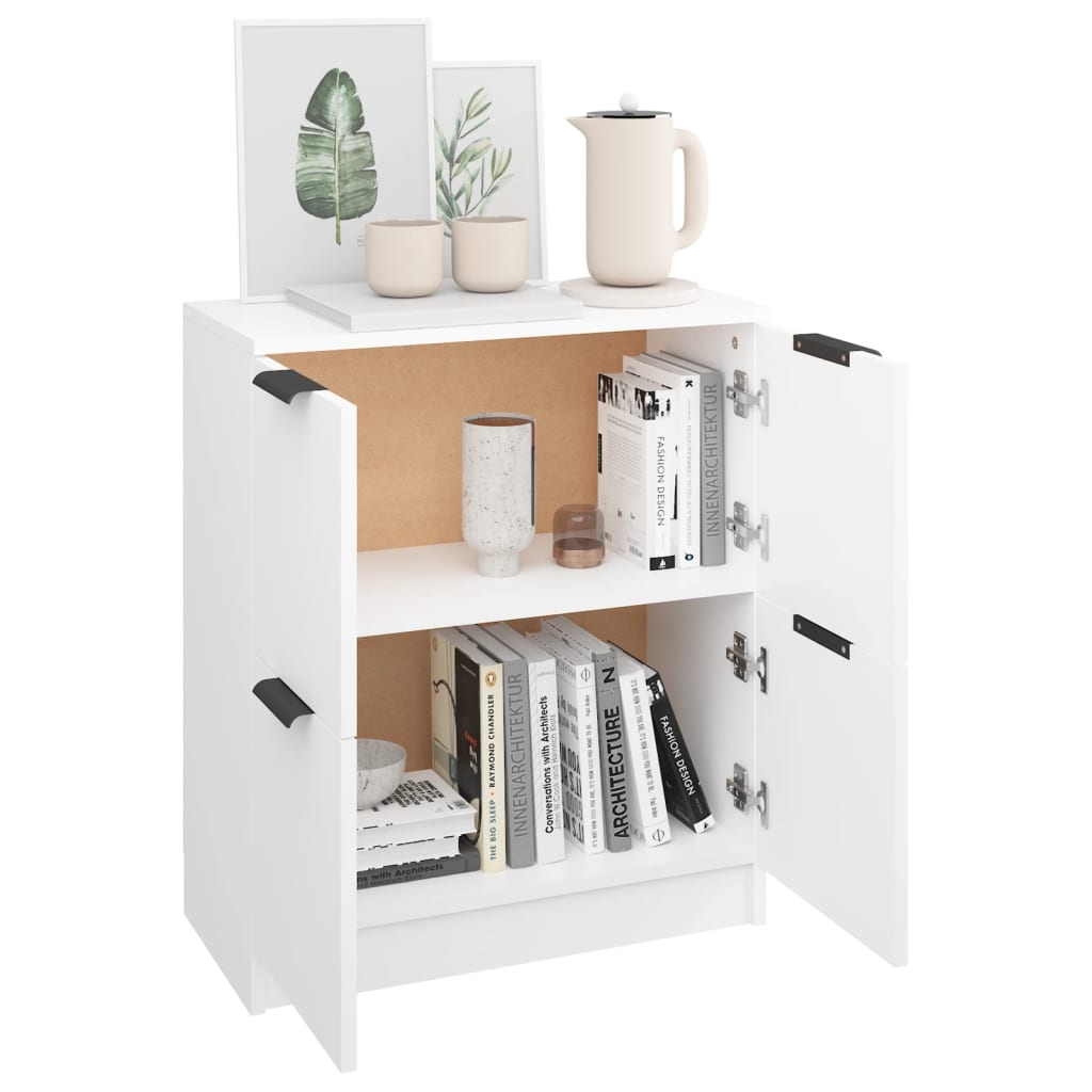 Sideboard White 60x30x70 cm Engineered Wood - Bargainia.com - 