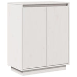 Sideboard White 60x34x75 cm Solid Wood Pine - Bargainia.com - 