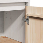 Sideboard White 60x34x75 cm Solid Wood Pine - Bargainia.com - 