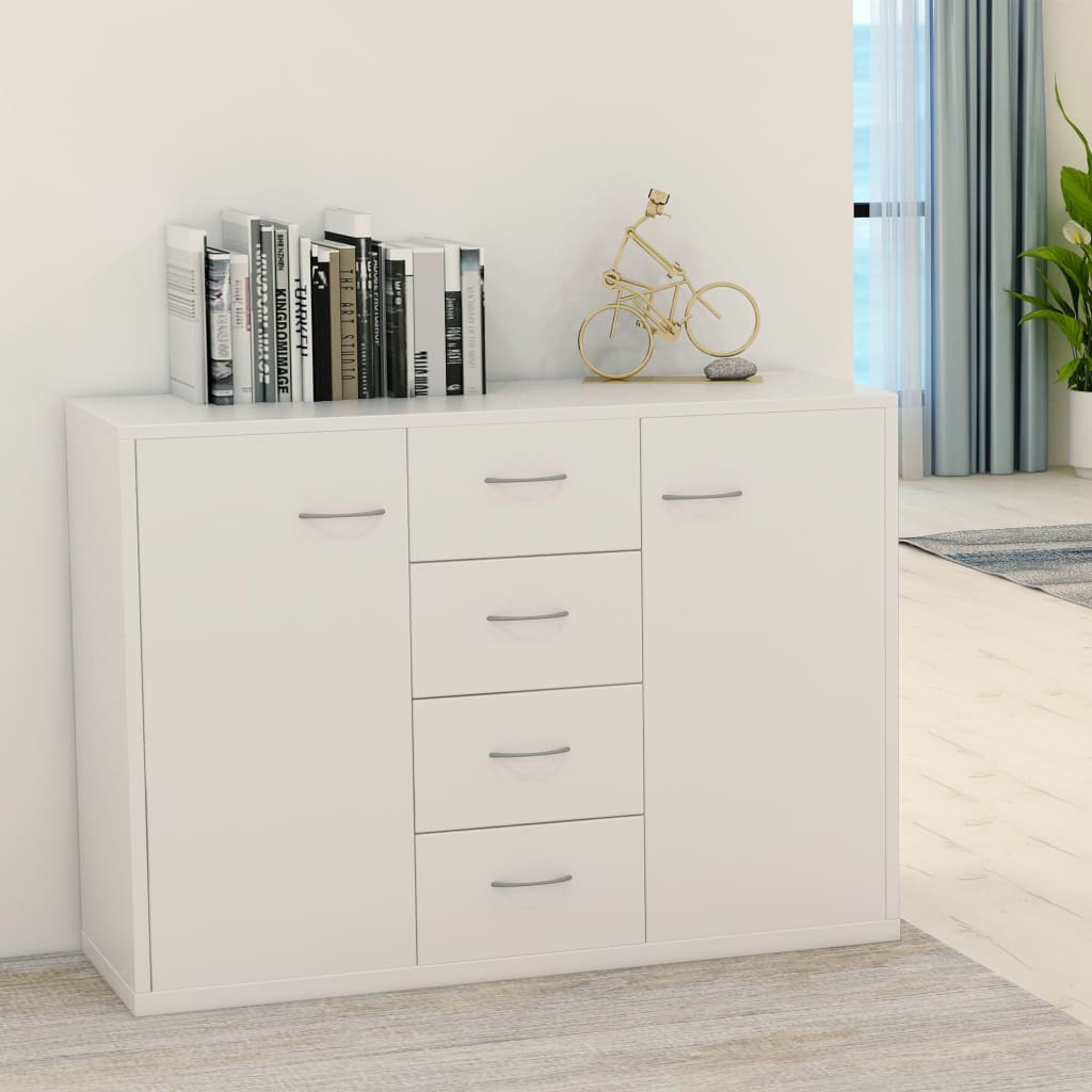 Sideboard White 88x30x65 cm Engineered Wood - Bargainia.com - 8719883786339 - 800684