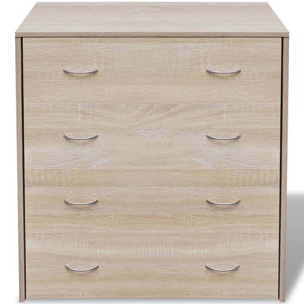 Sideboard with 4 Drawers 60x30.5x71 cm Oak Colour - Bargainia.com - 8718475954729 - 242544