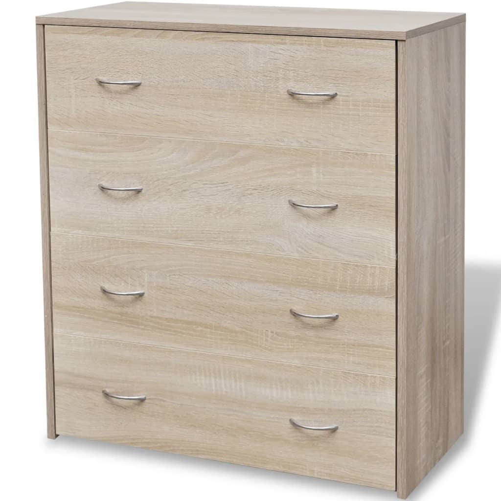 Sideboard with 4 Drawers 60x30.5x71 cm Oak Colour - Bargainia.com - 8718475954729 - 242544