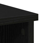 Sideboard with Drawer Black Oak 101x35x76 cm Engineered Wood - Bargainia.com - 