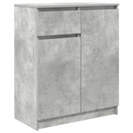Sideboard with Drawer Concrete Grey 71x35x84 cm Engineered Wood - Bargainia.com - 