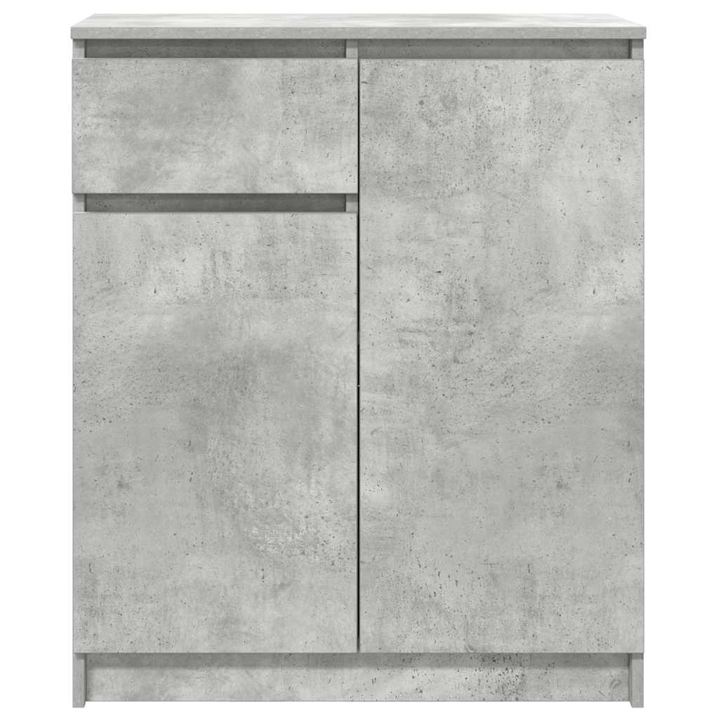 Sideboard with Drawer Concrete Grey 71x35x84 cm Engineered Wood - Bargainia.com - 