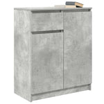 Sideboard with Drawer Concrete Grey 71x35x84 cm Engineered Wood - Bargainia.com - 