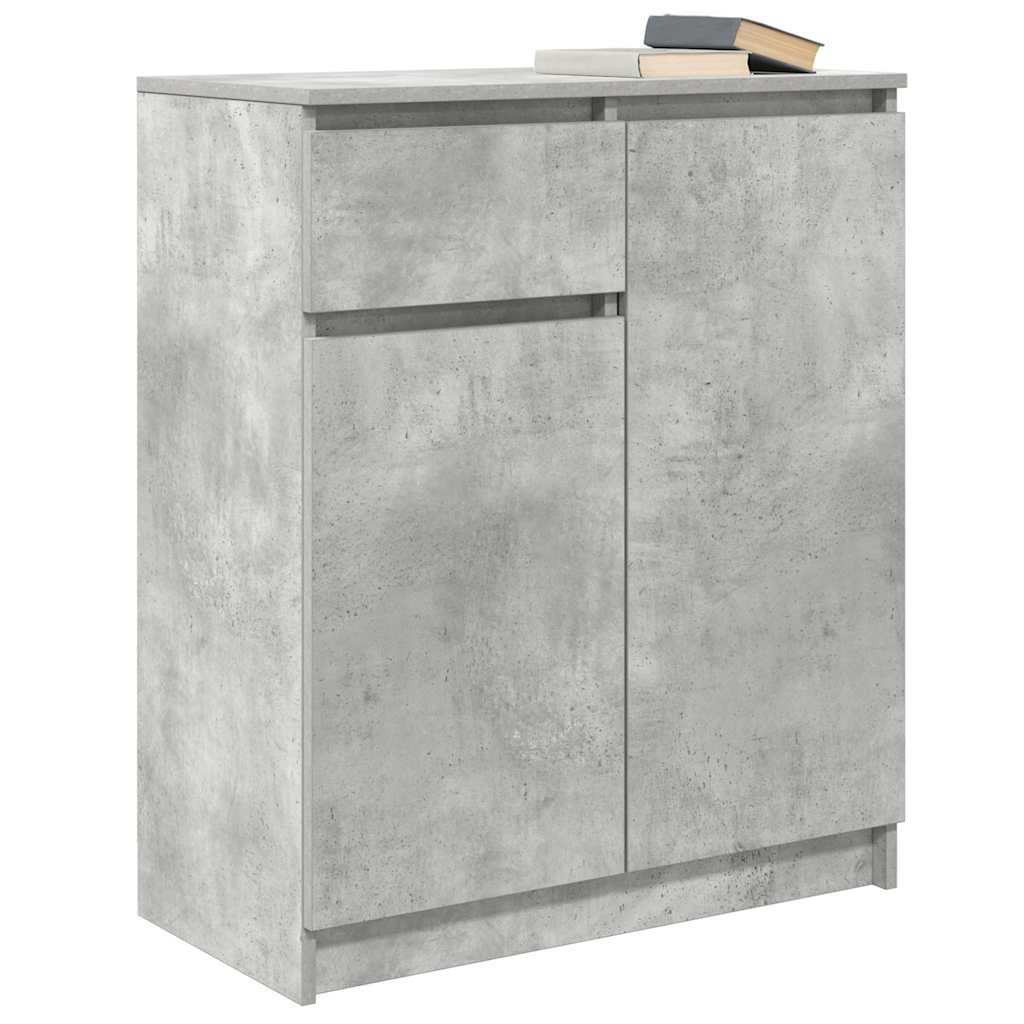 Sideboard with Drawer Concrete Grey 71x35x84 cm Engineered Wood - Bargainia.com - 