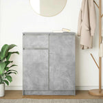 Sideboard with Drawer Concrete Grey 71x35x84 cm Engineered Wood - Bargainia.com - 