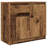 Sideboard with Drawer Old Wood 71x35x65 cm Engineered Wood - Bargainia.com - 