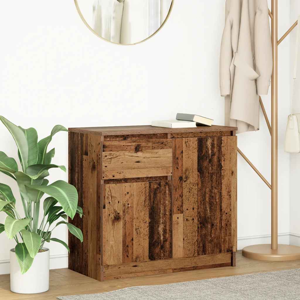 Sideboard with Drawer Old Wood 71x35x65 cm Engineered Wood - Bargainia.com - 8721158705242 - 861605