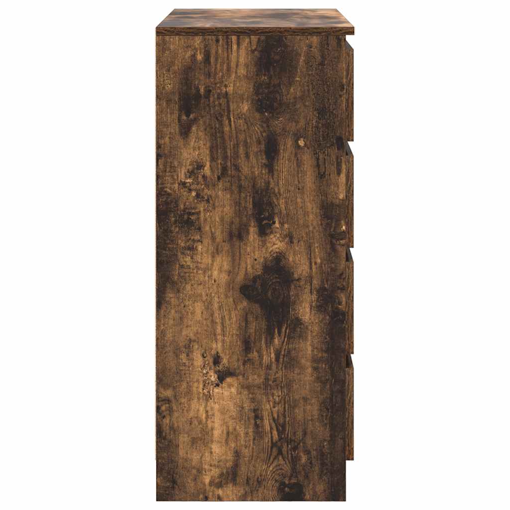 Sideboard with Drawers Smoked Oak 71x35x84 cm Engineered Wood - Bargainia.com - 8721158705037 - 861584