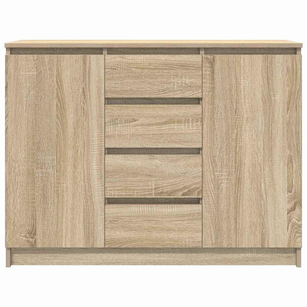 Sideboard with Drawers Sonoma Oak 100.5x35x76 cm Engineered Wood - Bargainia.com - 8721158712967 - 3328446