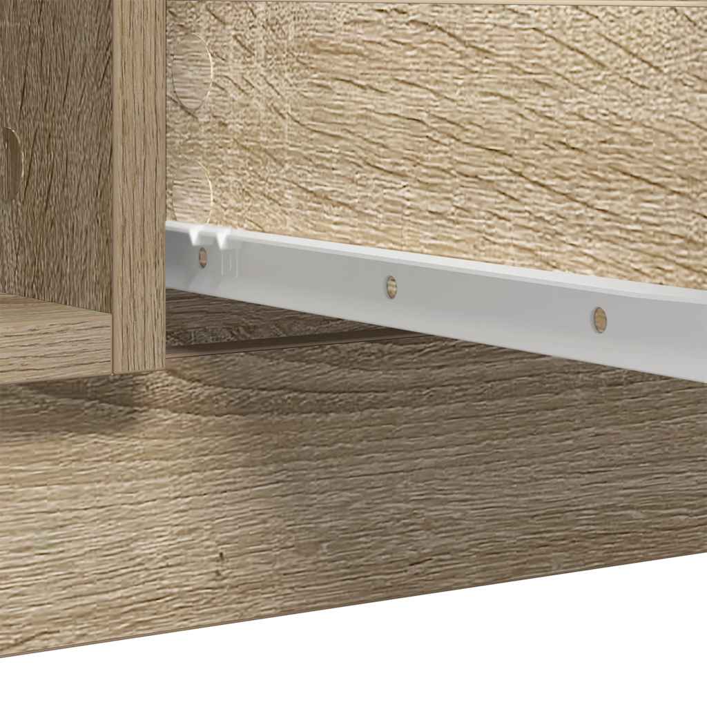 Sideboard with Drawers Sonoma Oak 100.5x35x76 cm Engineered Wood - Bargainia.com - 8721158712967 - 3328446