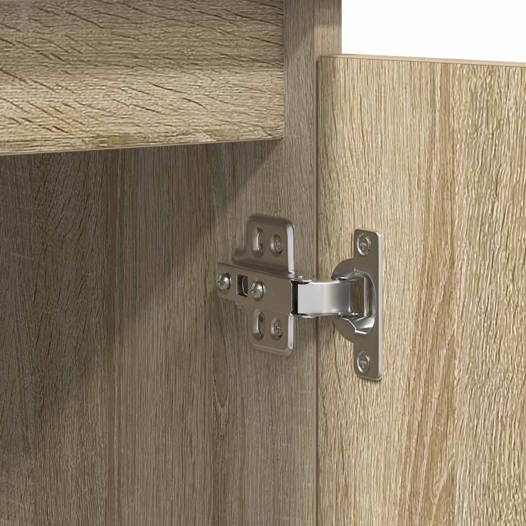 Sideboard with Drawers Sonoma Oak 100.5x35x76 cm Engineered Wood - Bargainia.com - 8721158712967 - 3328446