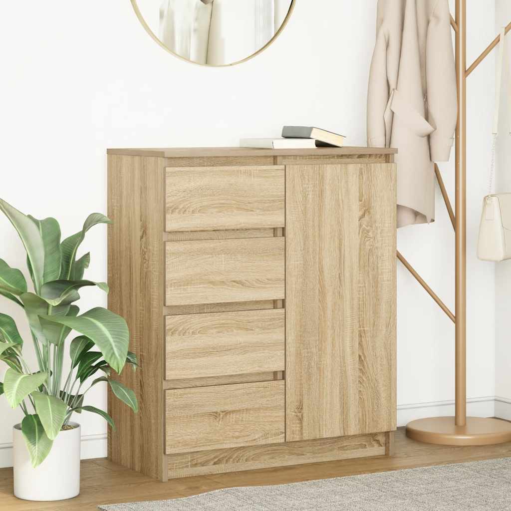 Sideboard with Drawers Sonoma Oak 71x35x84 cm Engineered Wood - Bargainia.com - 8721158705013 - 861582