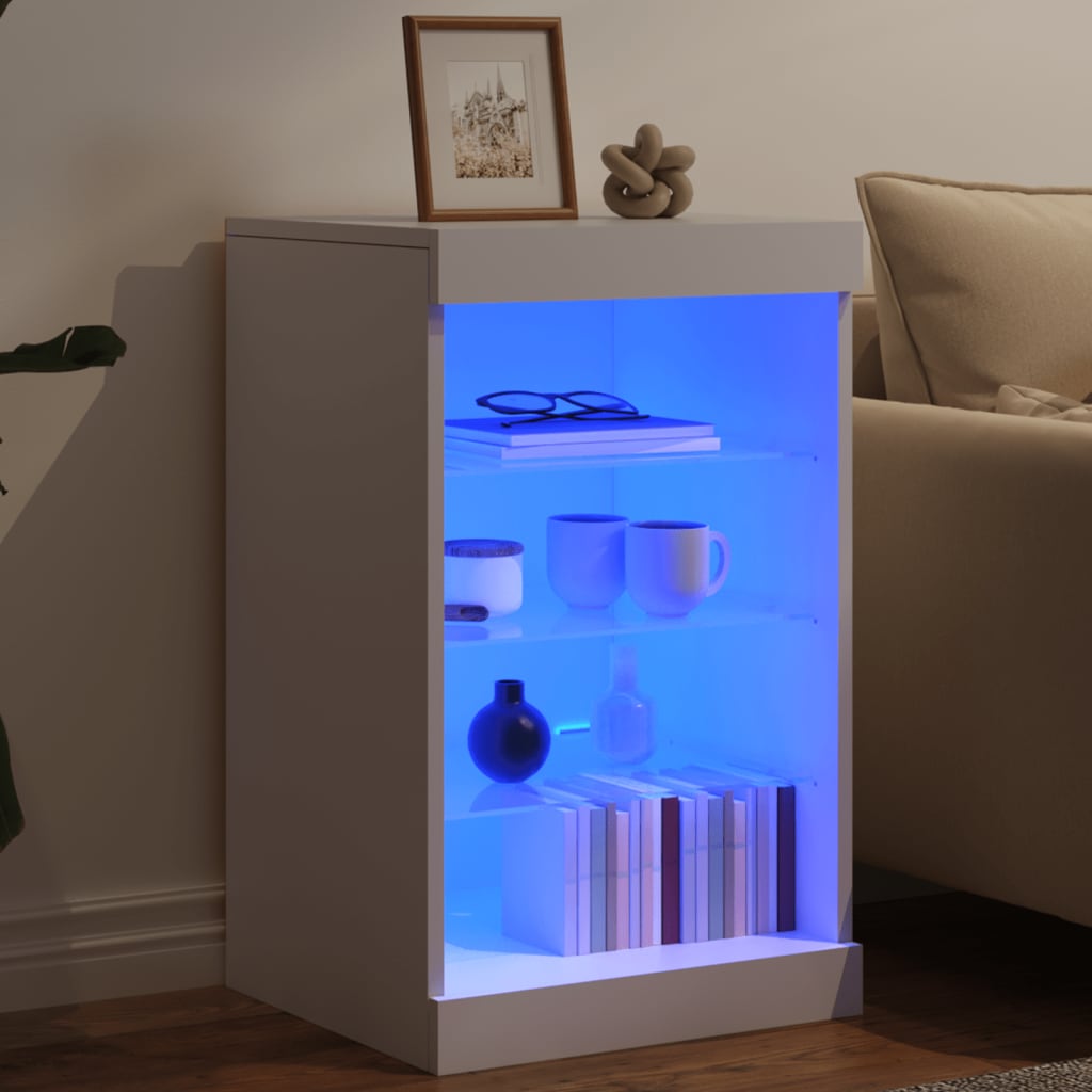 Sideboard with LED Lights White 41x37x67 cm - Bargainia.com - 8721012253056 - 836721